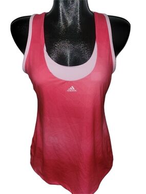 Adidas Climalite Pink Layered Criss-cross Back Tank Top Size XL